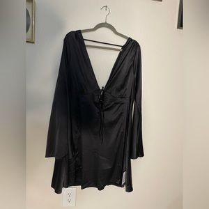 NWT ASOS long sleeve satin dress